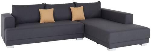 Ecksofa mit Bettkasten Anthrazit inkl. Zierkissen - Anthrazit/Gelb, MODERN, Holz/Holzwerkstoff (300/220cm)