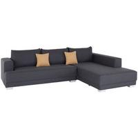 Ecksofa mit Bettkasten Anthrazit inkl. Zierkissen - Anthrazit/Gelb, MODERN, Holz/Holzwerkstoff (300/220cm)