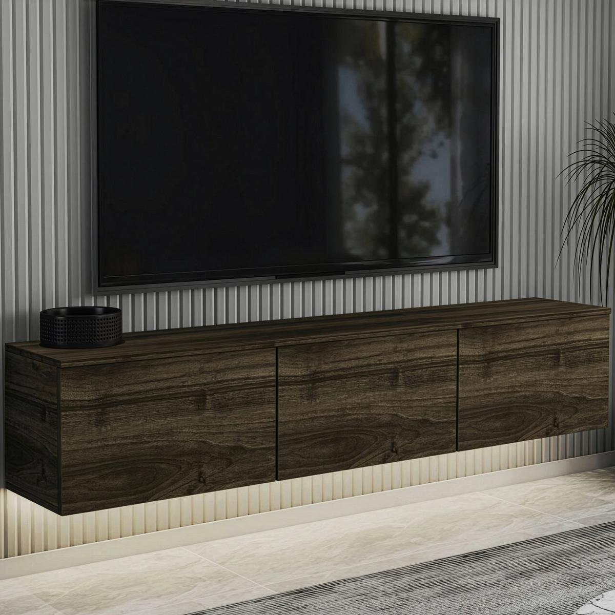 Lowboard Neon Wallnussfarben B: 160cm - Walnussfarben, Design, Holzwerkstoff (160/35/32cm) - MID.YOU