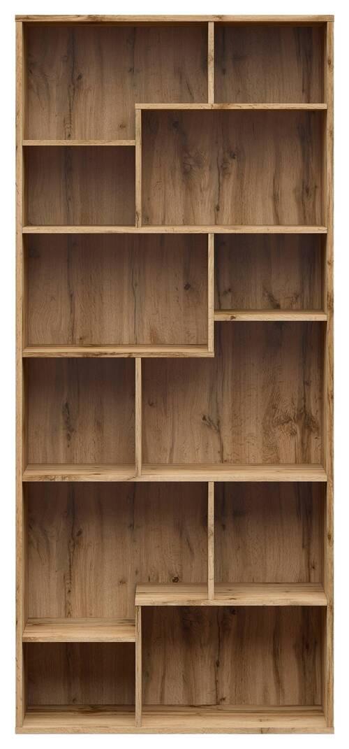 Regal Tetrix Bookshelf - Eiche Wotan, Design, Holzwerkstoff (87,5/197,5/33,5cm)