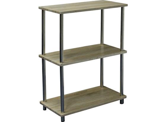 Polc Timilli 1 - Tölgyfa/Króm, modern, Faalapú anyag/Fém (60/76/30cm) Polc Timilli 1 - Tölgyfa/Króm, modern, Faalapú anyag/Fém (60/76/30cm)