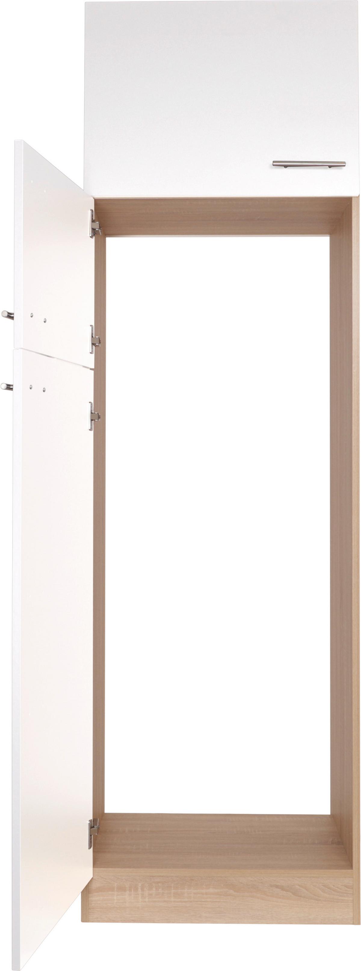 Geräteumbauschrank Merle Weiß, Eiche Dekor B:60cm - Eichefarben/Weiß, Basics, Holzwerkstoff (60/200/60cm) - Respekta
