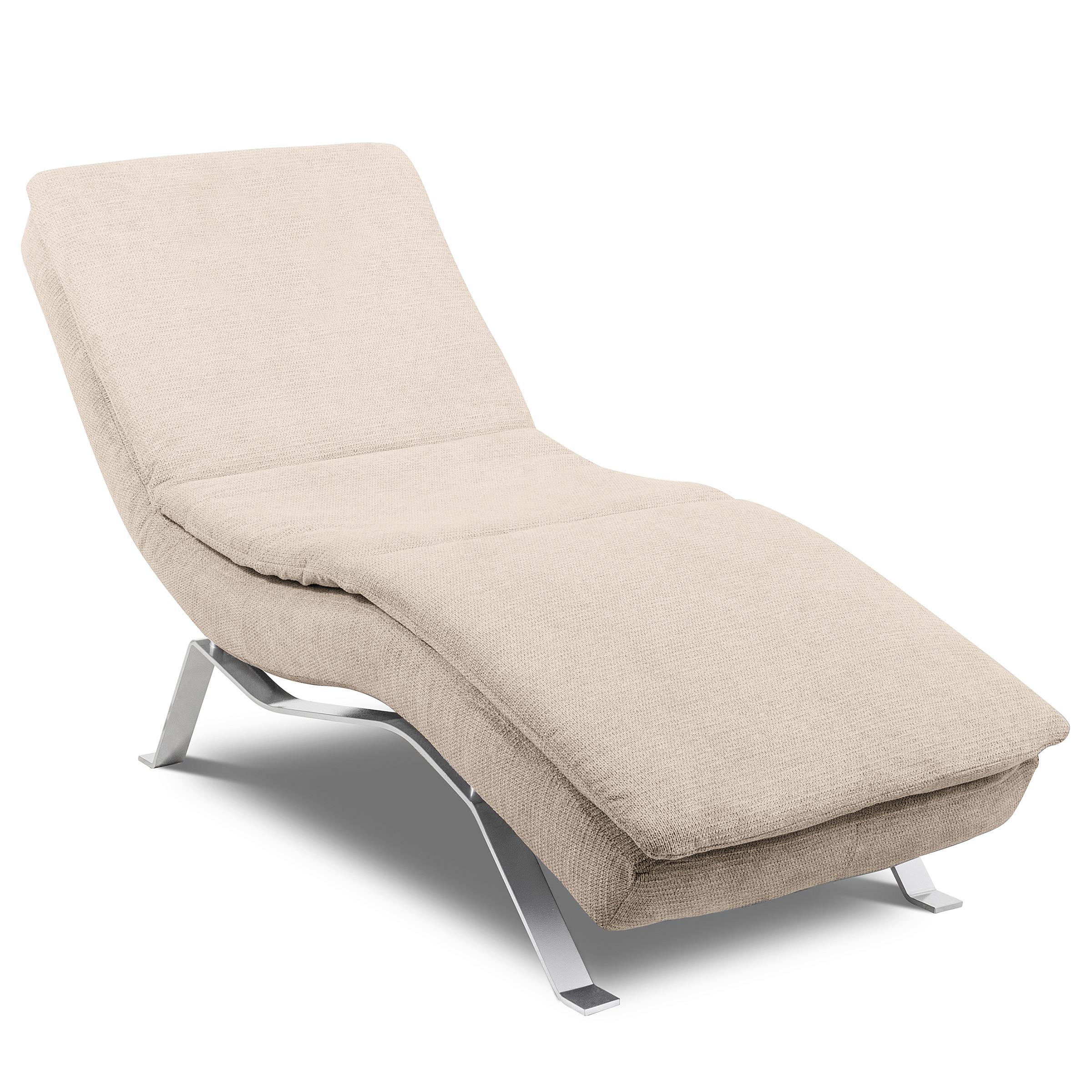 RELAXLIEGE Beige B: 65 cm - Beige/Silberfarben, Design, Textil (65/95/171cm) - Celina Home