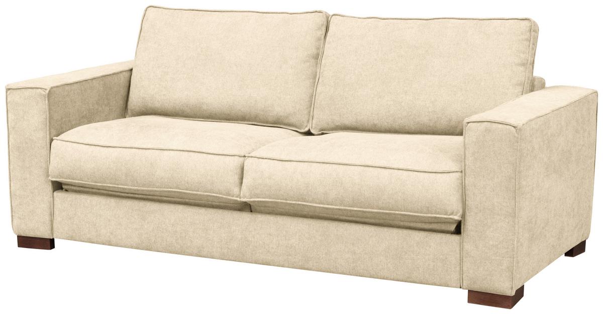 Schlafsofa Texas Creme Webstoff, B: 203 Cm - Dunkelbraun/Creme, Design, Textil (203/85/99cm) - MID.YOU