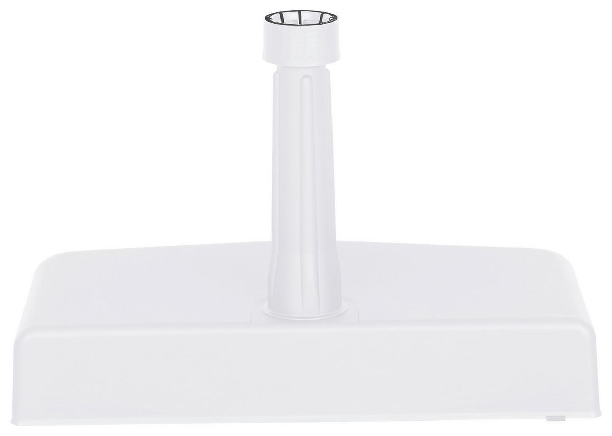 Schirmständer Kunststoff für DM 1,9-3,6cm - Weiß, KONVENTIONELL, Kunststoff/Stein (50/9/25cm) - Siena Garden