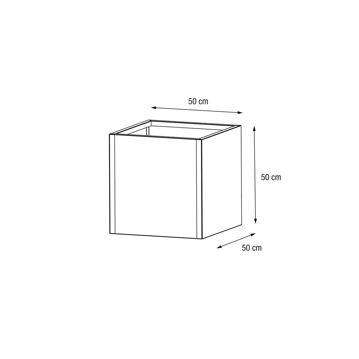Pflanzentopf Pflanzkasten 50x50x50 - Anthrazit, Basics, Metall (50/50/50cm)