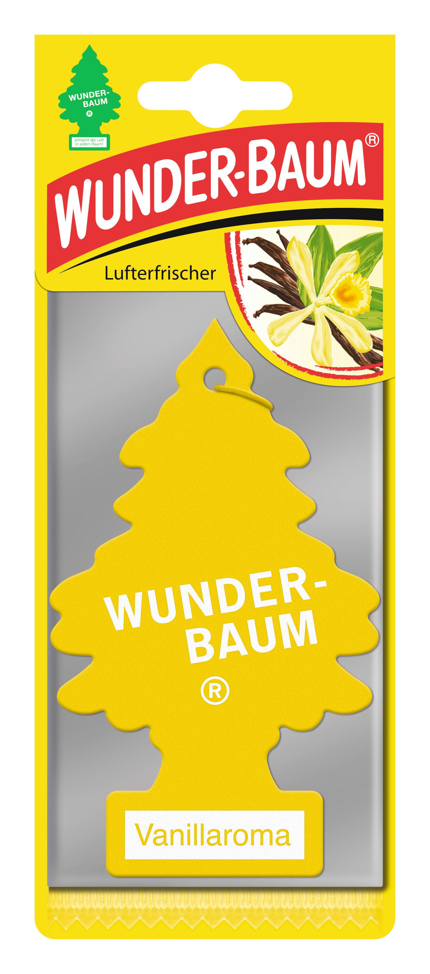 Autóillatosító Wunderbaum Vanília - sárga, papír (7/19/0.3cm)