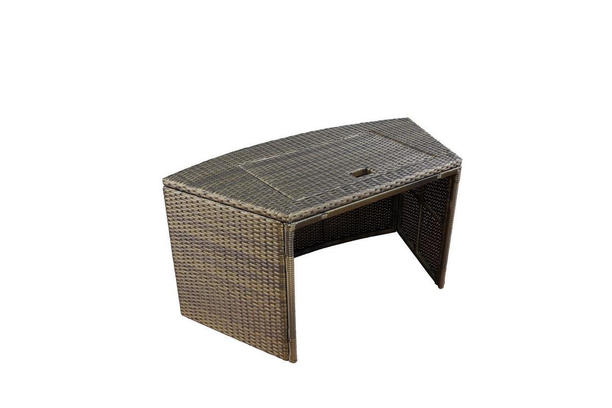 Whirlpool Netspa Octopus Ø 290 Cm Mit Umrandung+5 Möbel - Schwarz, Basics, Leder/Kunststoff (290/73cm)