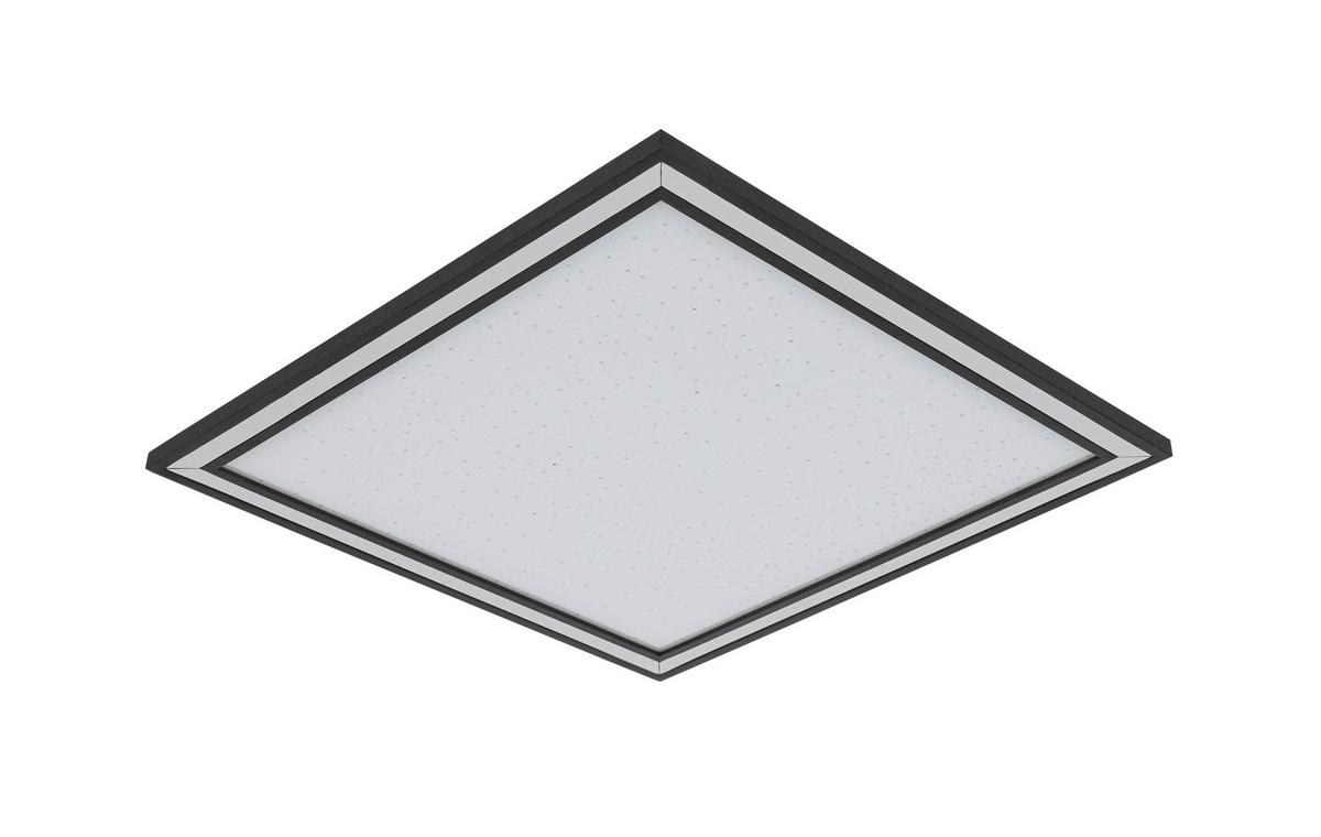 Led Mennyezeti Lámpa Robin - króm/fekete, Modern, műanyag/fém (30/30/6cm) - Luca Bessoni