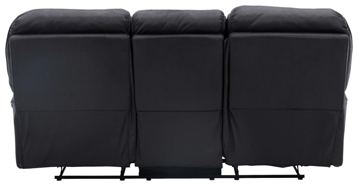 3-Sitzer-Sofa Saranda - Schwarz, Design, Kunststoff/Textil (228/103/99cm) - Livetastic