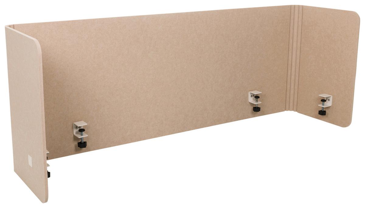 Trennwand Flexmiut U - Beige, Basics, Kunststoff/Textil (160/40/2cm) - MID.YOU