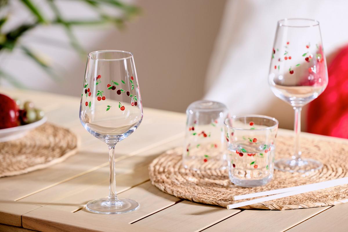 TRINKGLAS CHERRY - Klar/Rot, Design, Glas (8/9,5cm) - Luca Bessoni