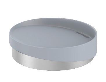 Vanička na mýdlo Chris - šedá, Moderní, kov/plast (11/3cm) - Premium Living