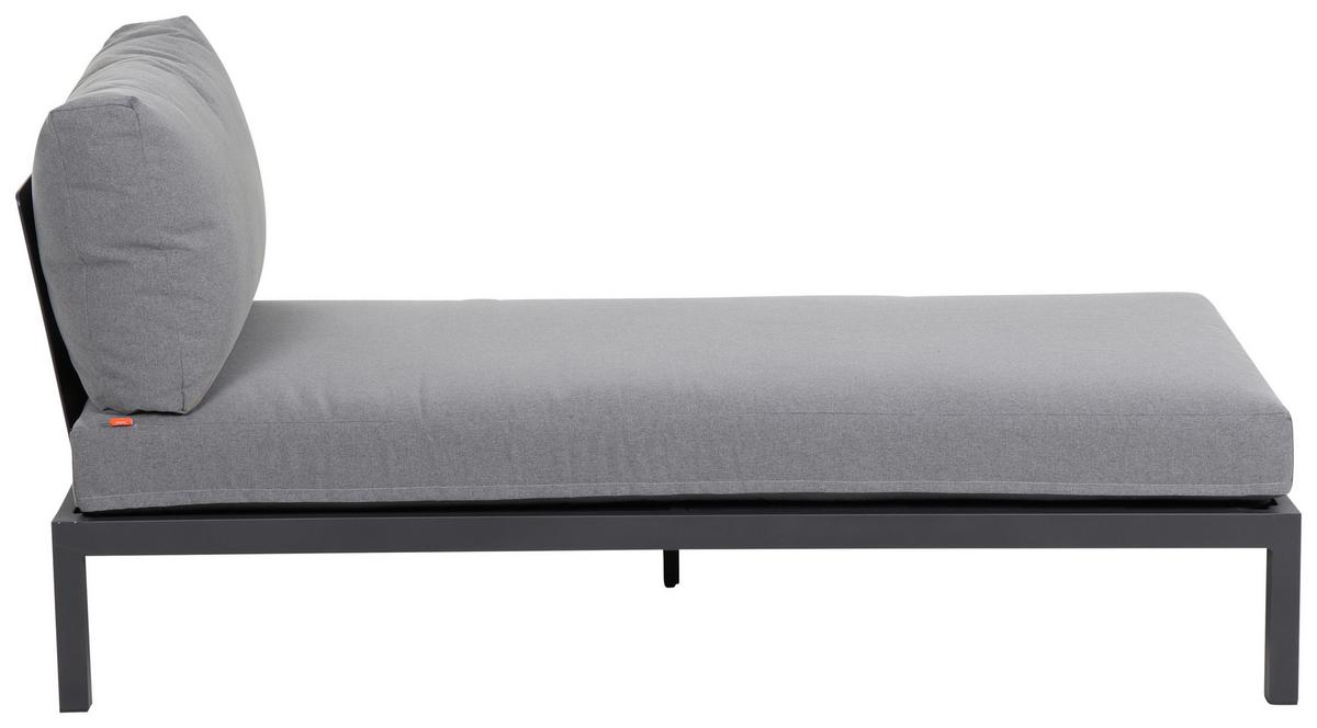 Loungegarnitur 5-Tlg Teakholz/Metall mit Kissen - Anthrazit/Grau, KONVENTIONELL, Holz/Textil (252/84/354cm) - Siena Garden