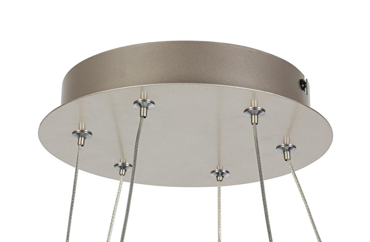 LED-Hängeleuchte Caprice - Champagner, Basics, Kunststoff/Metall (61/120cm) - Luca Bessoni