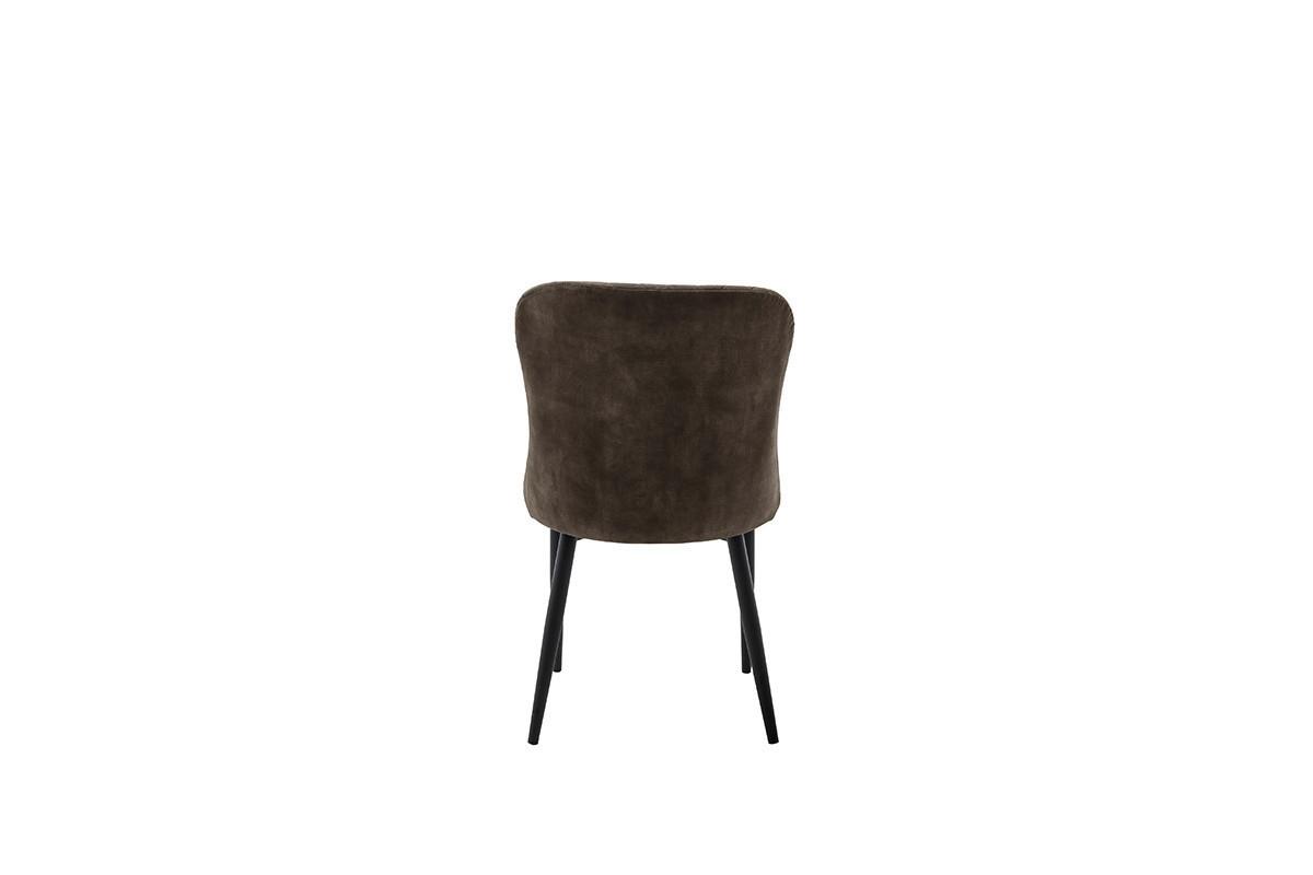 Stuhl Aboshi Vintage Anthrazit B: 46 cm - Anthrazit/Schwarz, ROMANTIK / LANDHAUS, Textil/Metall (46/85/58cm)