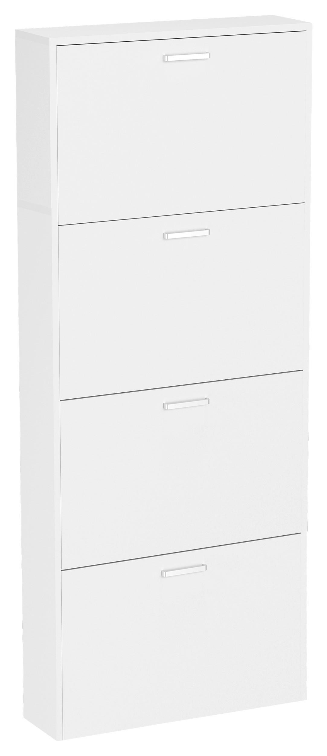 Schuhschrank Sulos Weiß B: 59 cm - Weiß, Design, Holzwerkstoff (59/144/17cm) - MID.YOU