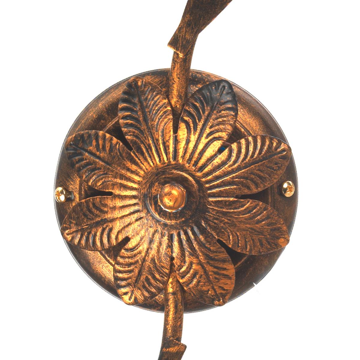 Deckenleuchte 4984/Pl2 - Bronzefarben, KONVENTIONELL, Glas/Metall (25/20/63cm)