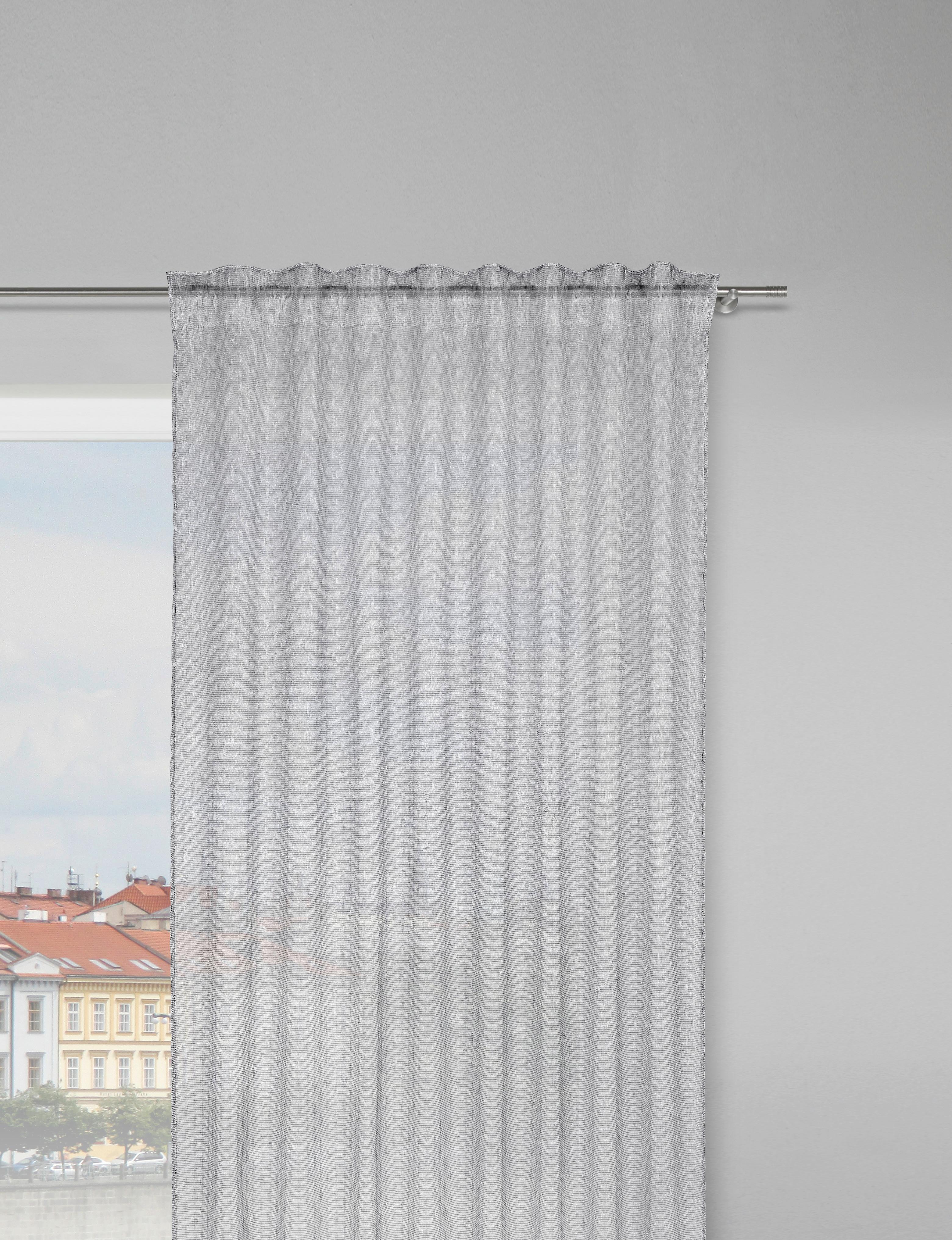 Hotový Záves Holly, 135/245cm, Strieborná - strieborná, Romantický / Vidiecky, textil (135/245cm) - Modern Living
