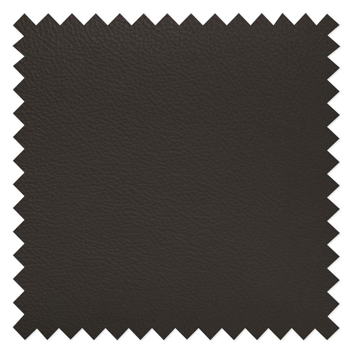 Ecksofa Aspen Dunkelbraun S: 242 Cm - Chromfarben/Dunkelbraun, Design, Leder/Textil (242/176cm) - Livetastic