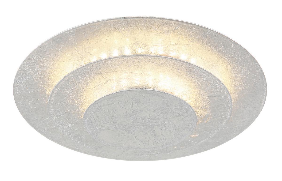 Led-deckenleuchte 48465-18s Heda - Silberfarben, Design, Metall (18/7cm) - Globo