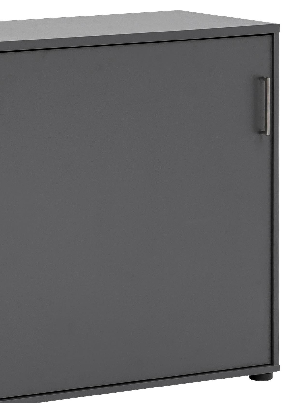 Aktenschrank versperrbar Serie 1500 Anthrazit B: 160 cm - Anthrazit, KONVENTIONELL, Holzwerkstoff (160/84,2/41cm) - MID.YOU