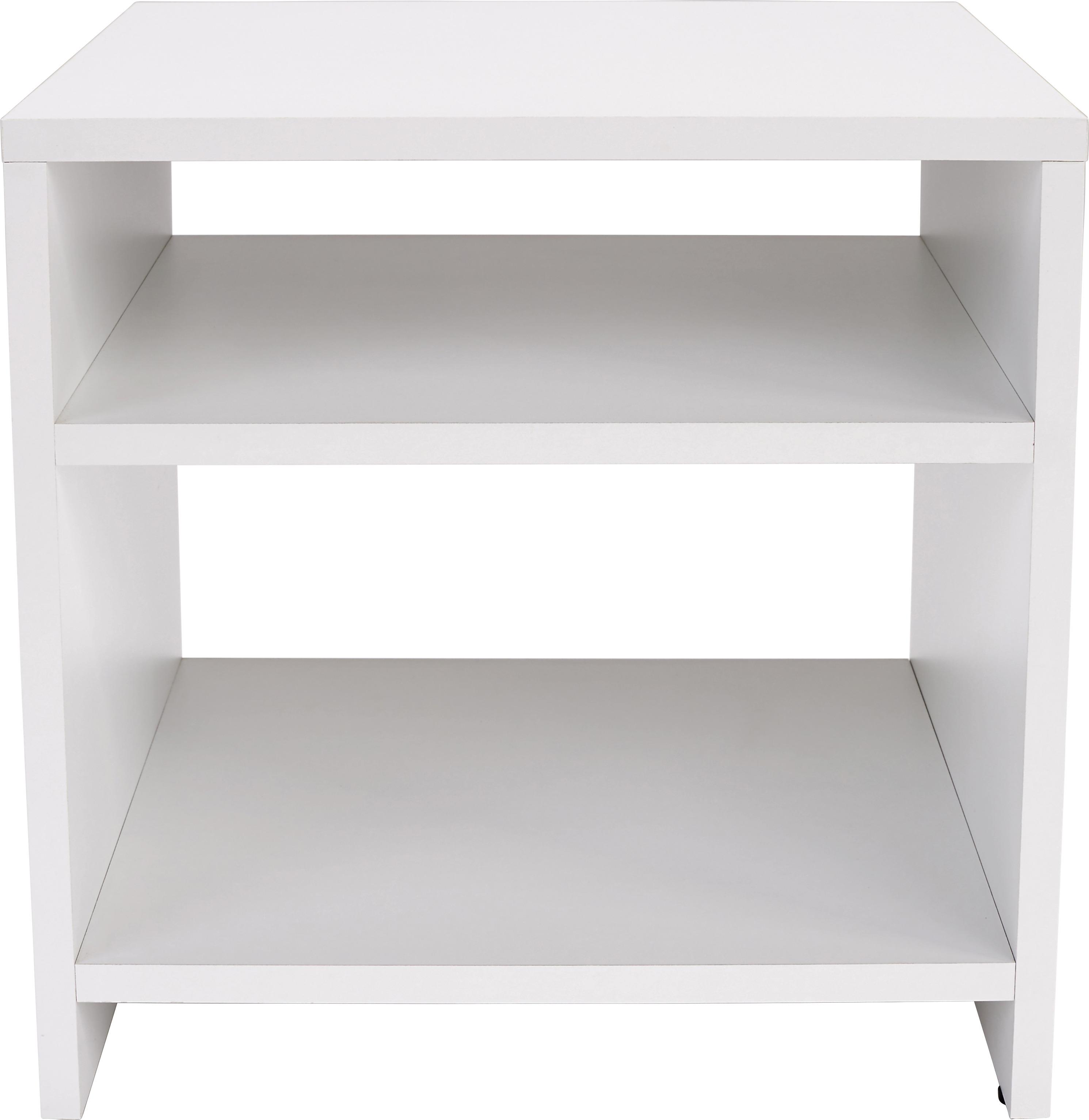 Odkládací Stolek Luca Lct01 - bílá, Moderní, kompozitní dřevo (40/40/37cm)