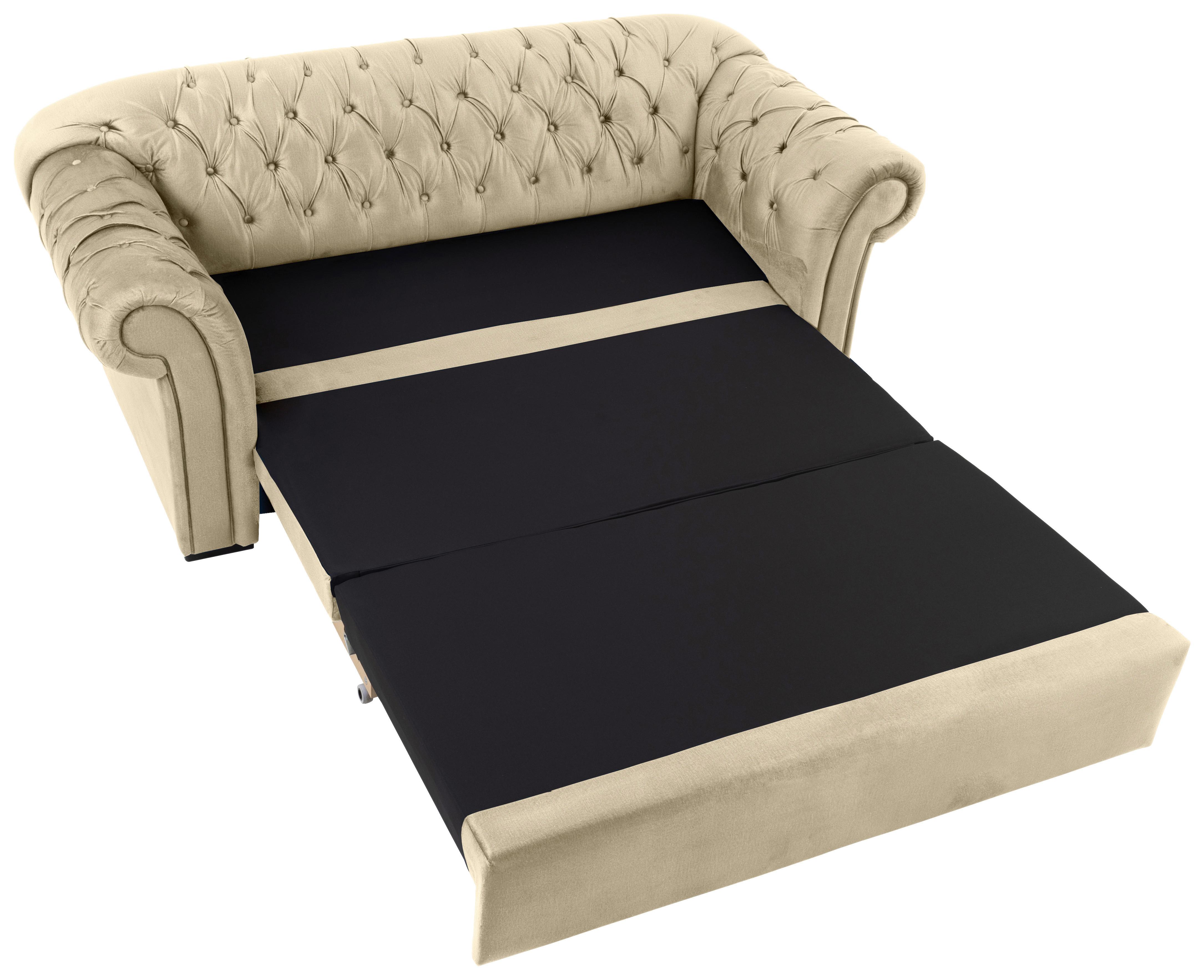 Schlafsofa Cupido - Beige/Schwarz, Design, Textil (213/86/99cm) - MID.YOU