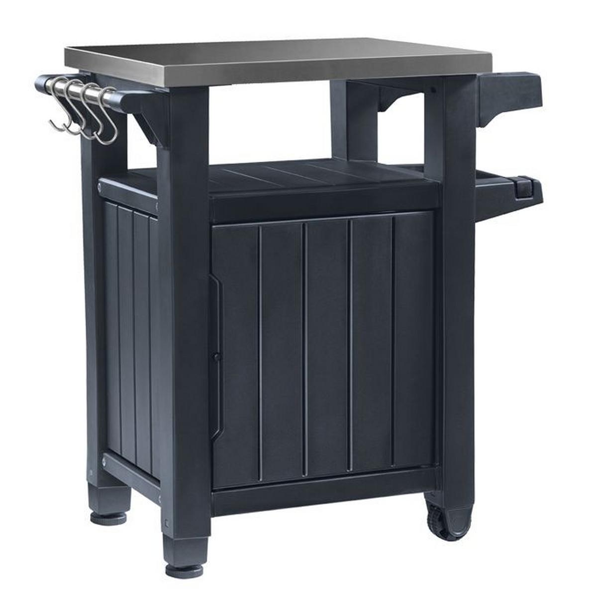 ZAHRADNÍ STŮL UNITY - barvy grafitu, Moderní, plast (82/90/52cm)