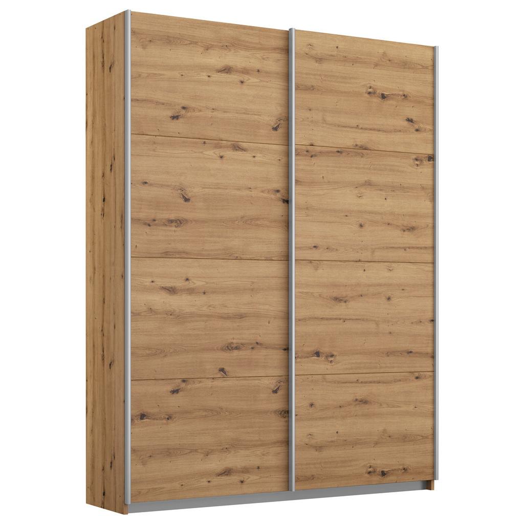 Schwebetürenschrank 136cm Subito, Eiche Artisan