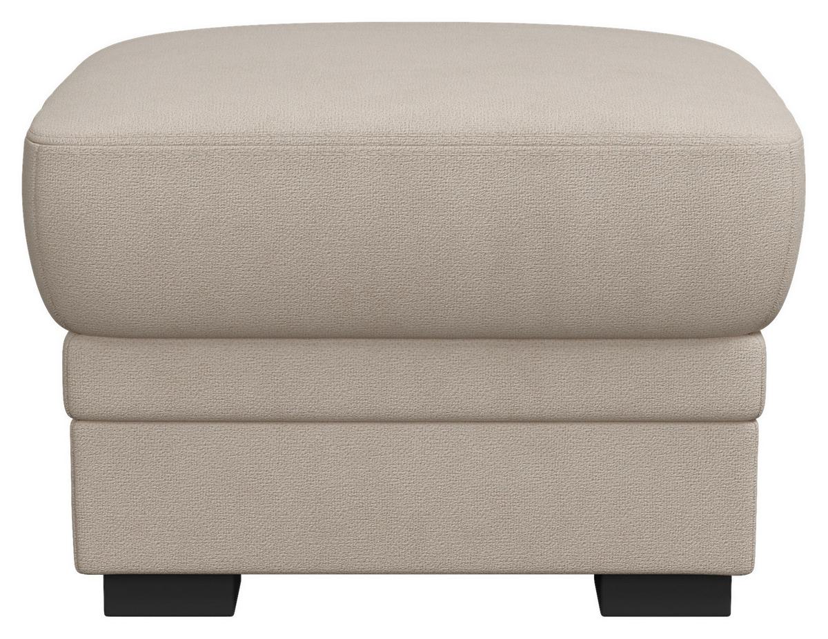 Hocker Marcus Beige B: 68 cm - Beige/Schwarz, Basics, Textil (68/45/68cm) - MID.YOU