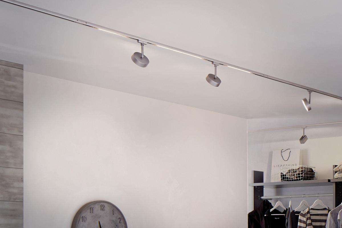 Schienensystem Urail Strahler 95271 LED-Spotkopf Schwenkbar - Chromfarben, Basics, Kunststoff/Metall (9,8/14,7/5cm) - Paulmann