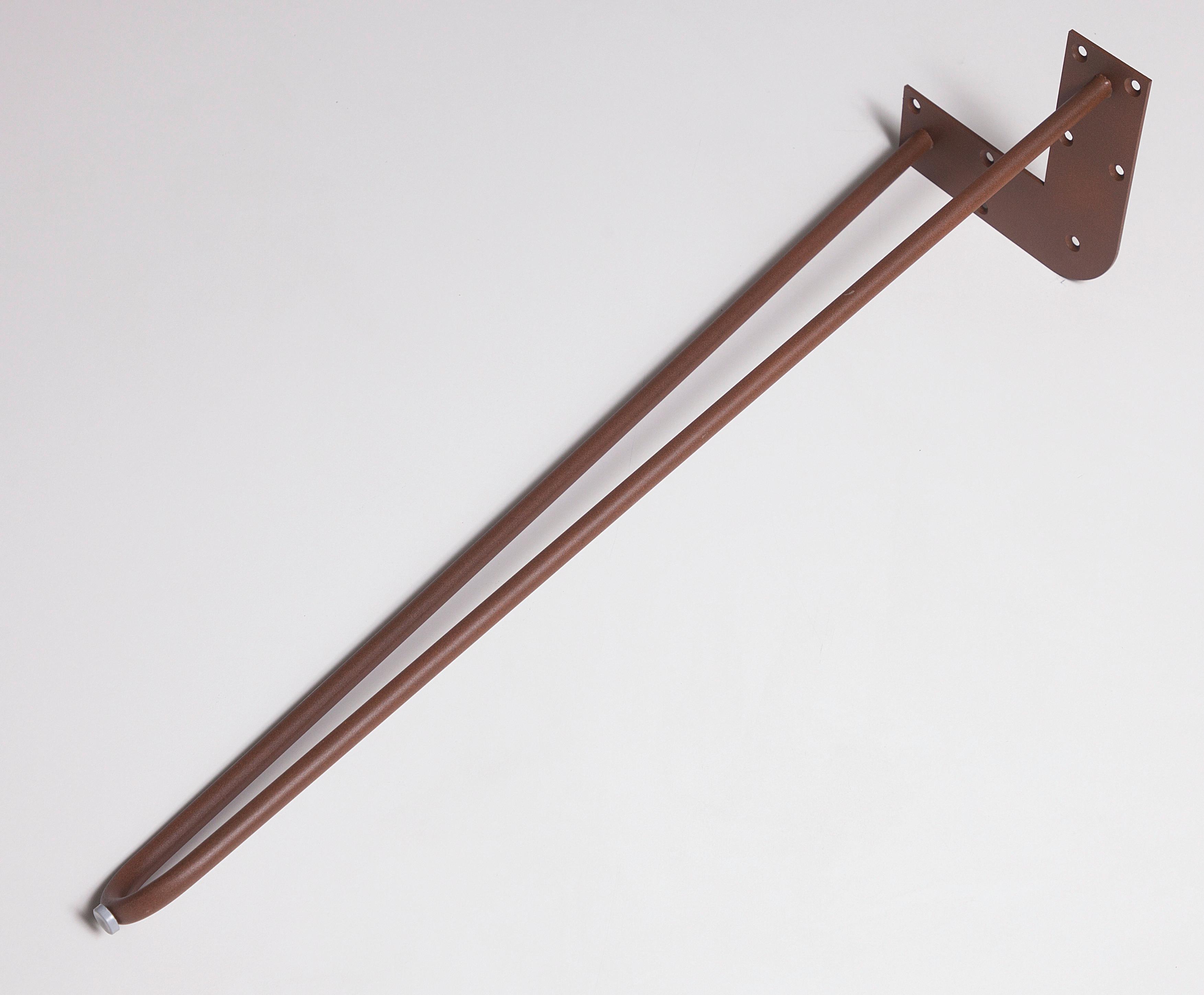 Tischgestell Stahl Rostfarben BxH: 70x71 cm, Hairpin - Rostfarben, Basics, Metall (70/71cm)