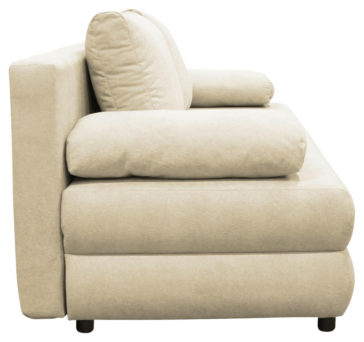 Schlafsofa Mela Beige B: 206cm - Beige/Schwarz, Design, Textil (206/87/88cm) - P & B