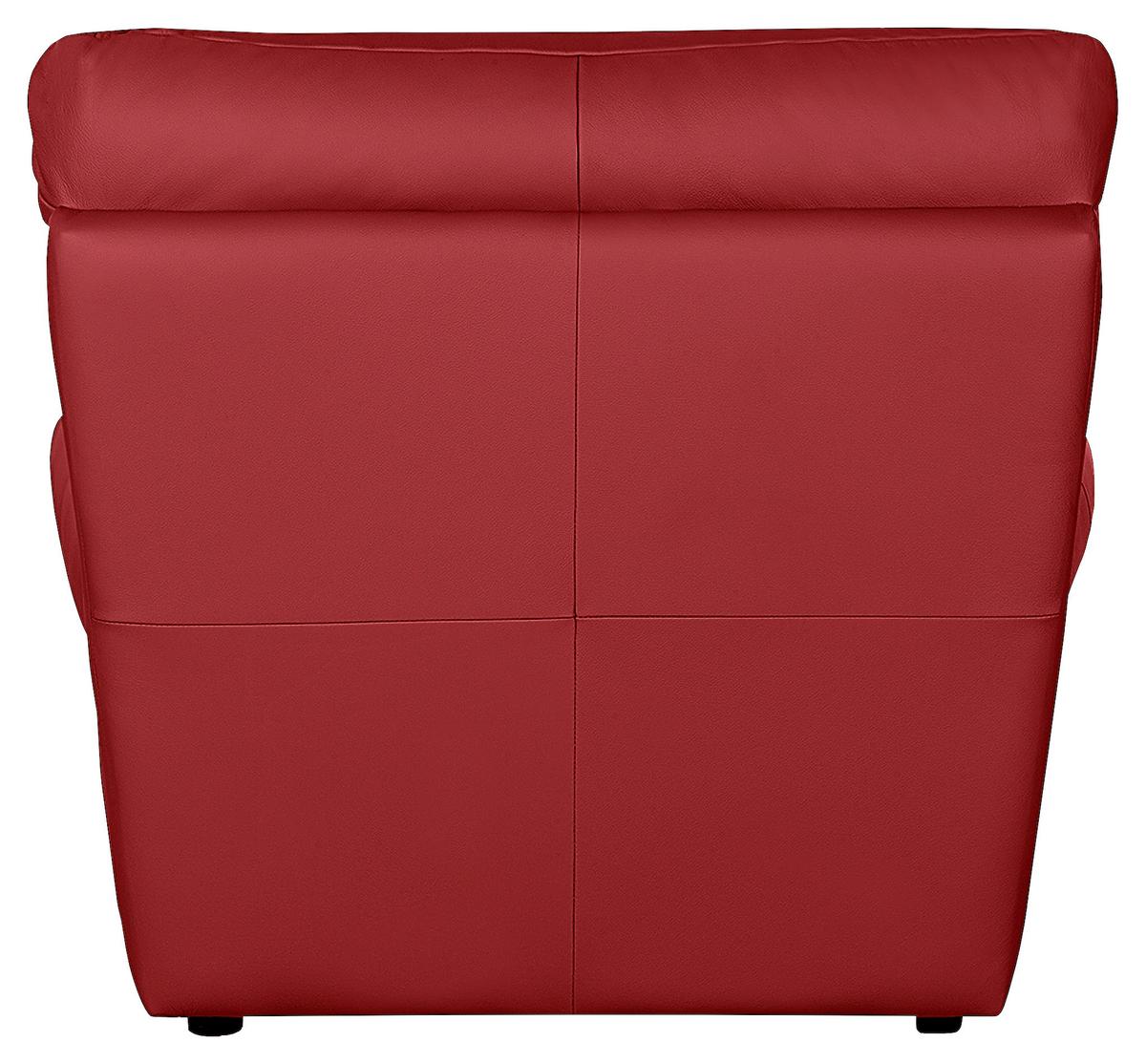 Sessel Oslo Rot B: 105 Cm - Rot/Schwarz, Design, Leder (105/92/85cm) - Livetastic