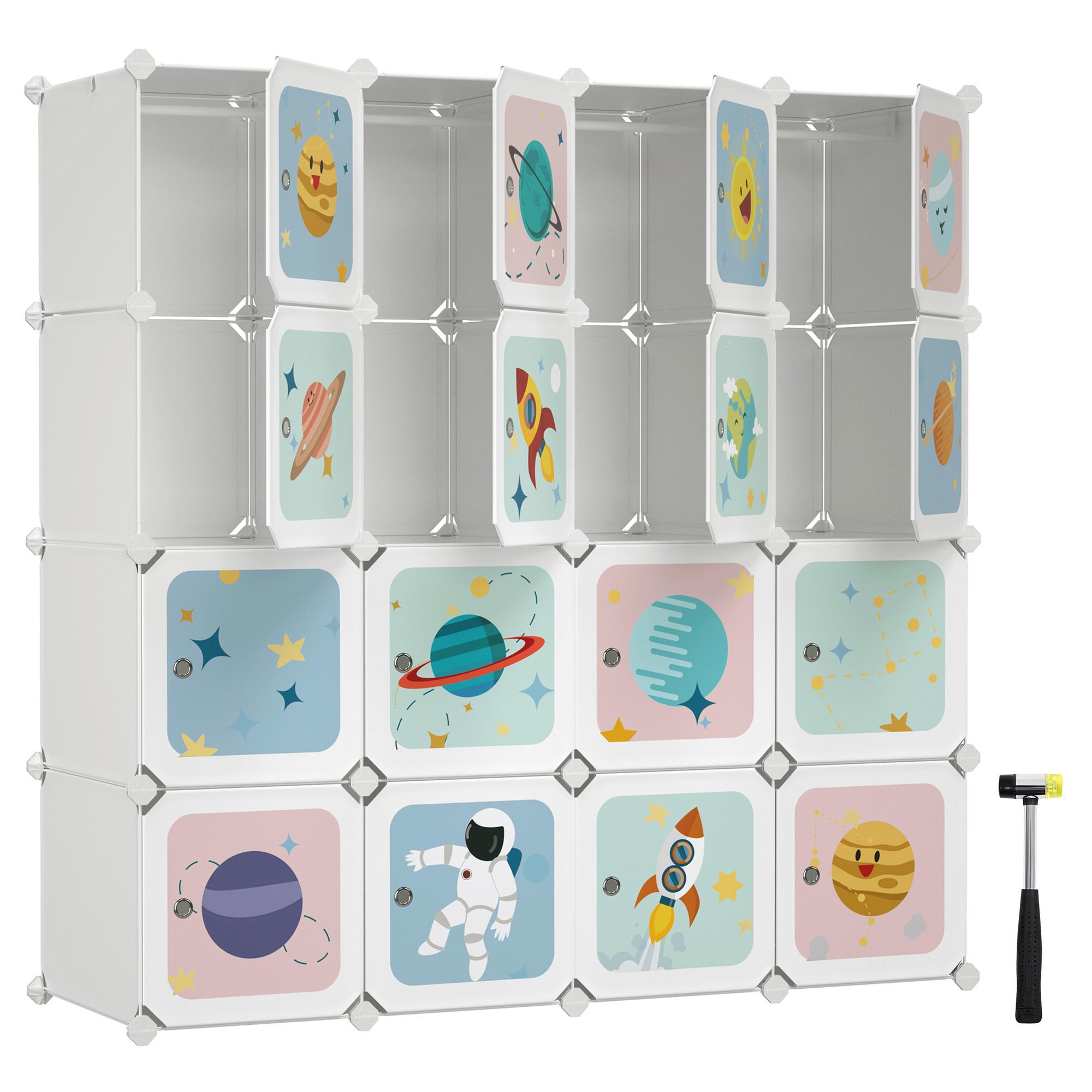 KINDERREGAL Weiß B: 123 cm - Weiß, Basics, Kunststoff/Metall (123/123/41cm)