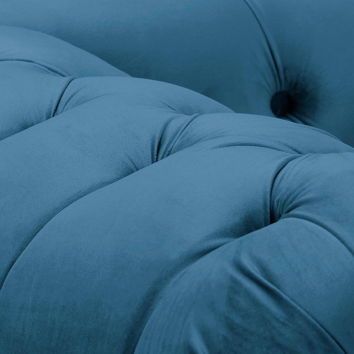 Récamiere Pako Dunkelblau B: 185cm - Braun/Dunkelblau, Design, Textil (185/93/75cm) - Livetastic