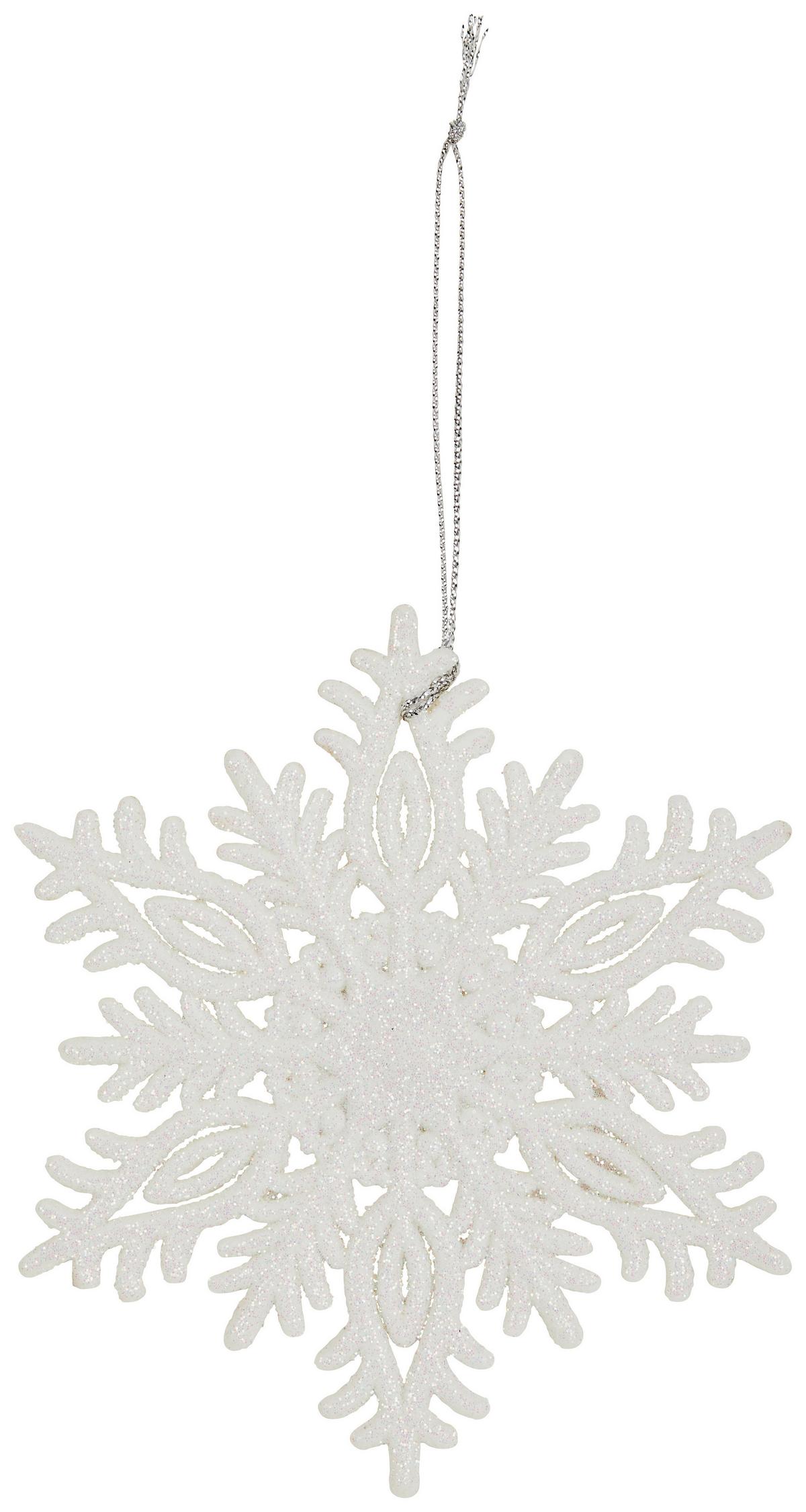 Függődísz Hópehely Hópehyely - Pezsgő/ezüstszínű, Basics, műanyag (10cm)