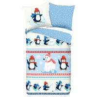 Kinderbettwäsche Penguins Multicolor 135x200 cm - Multicolor, Design, Textil (135/200cm)