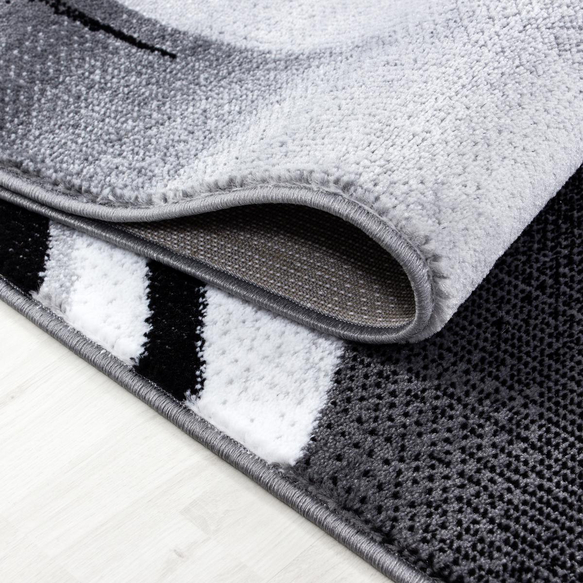 Webteppich Schwarz Naturfaser Parma 80x150 cm - Schwarz, KONVENTIONELL, Textil (80/150cm)