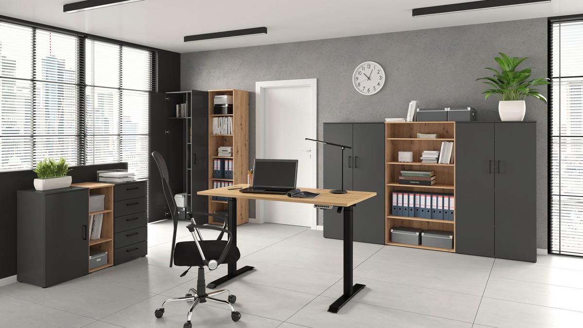 Felsőpolc Multistauraum - grafitszürke, Modern, faalapú anyag (30/35/40cm) - Carryhome