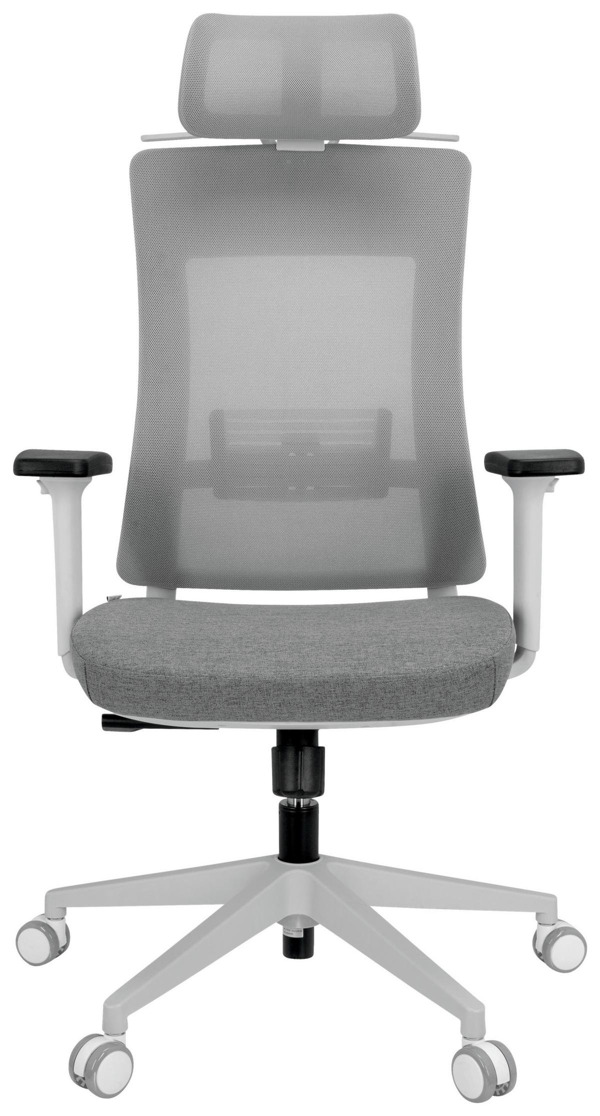 Drehstuhl Comfio Wmh mit Armstützen Grau - Grau, Basics, Kunststoff/Textil (66/120/60cm) - MID.YOU