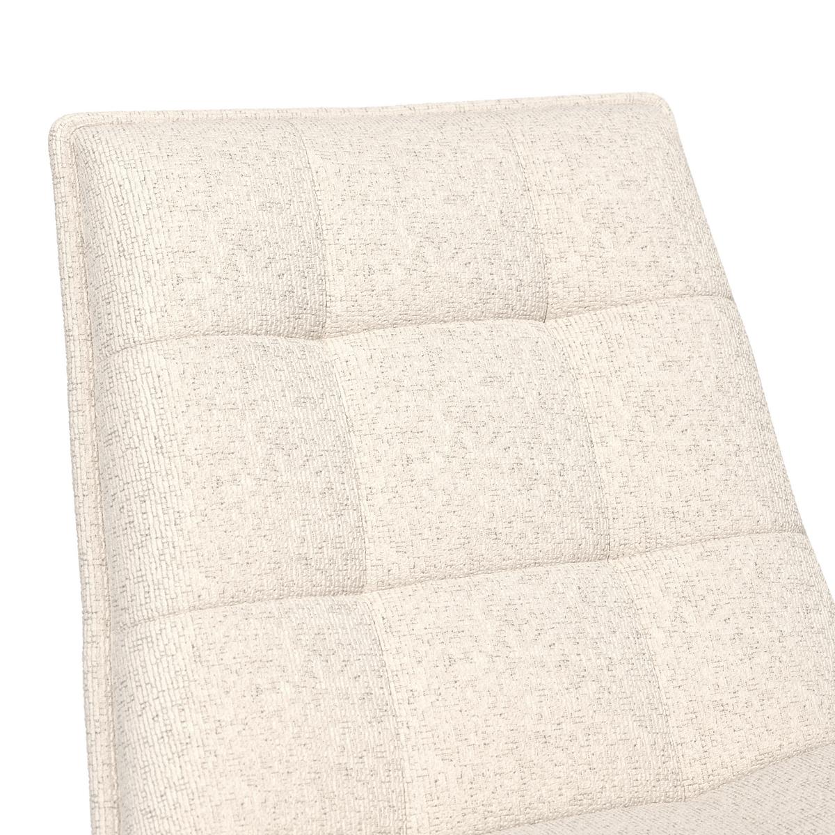 Relaxliege Kairo creme Sitzfläche drehbar, B: 71 cm - Creme/Schwarz, MODERN, Holz/Textil (71/88/89cm)
