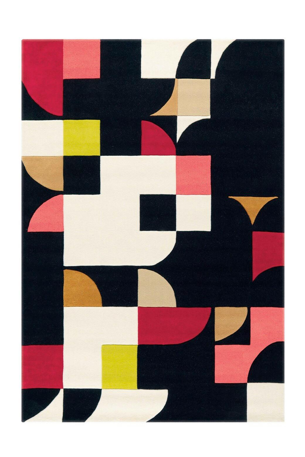 Flachwebteppich Schwarz Spirit 170x240 cm - Multicolor/Schwarz, Basics, Textil (170/240cm) - Kayoom