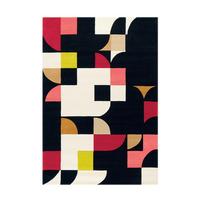 Flachwebteppich Schwarz Spirit 170x240 cm - Multicolor/Schwarz, Basics, Textil (170/240cm) - Kayoom