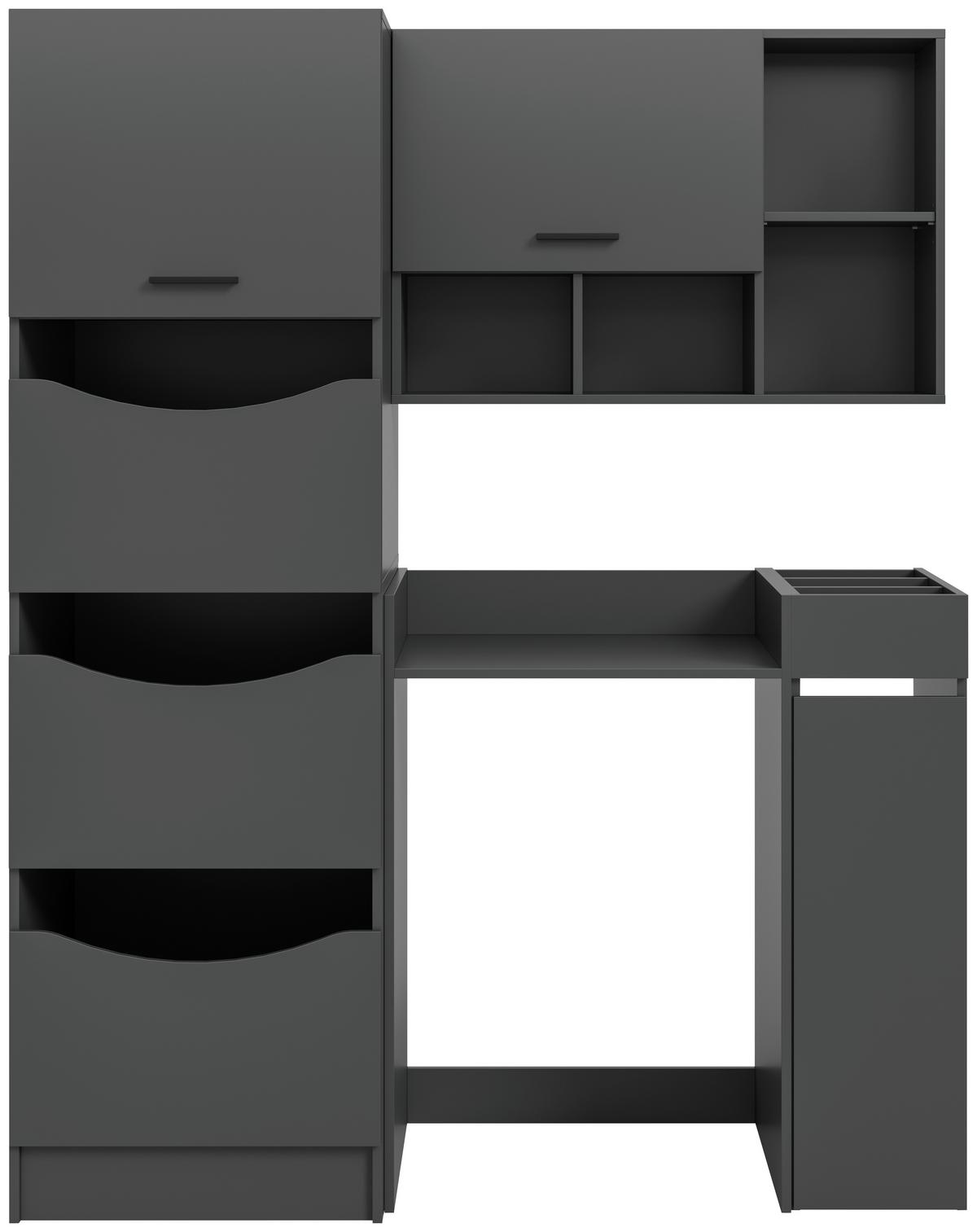 Prádelna Free Antracit - antracitová, Basics, kompozitní dřevo (126/195/68cm) - MID.YOU