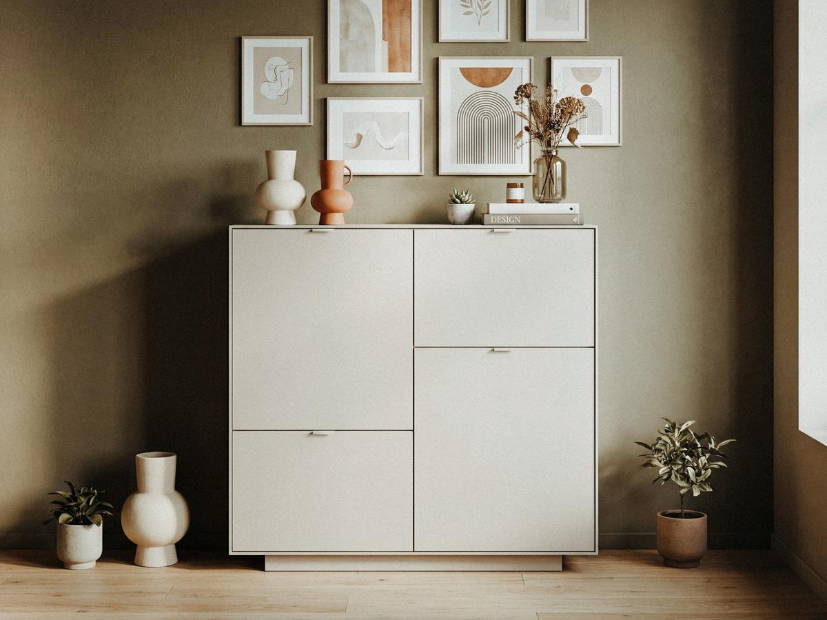 KOMMODE Sivas Sandfarben B: 107cm - Sandfarben, Design, Holzwerkstoff (107/115/37,5cm) - MID.YOU
