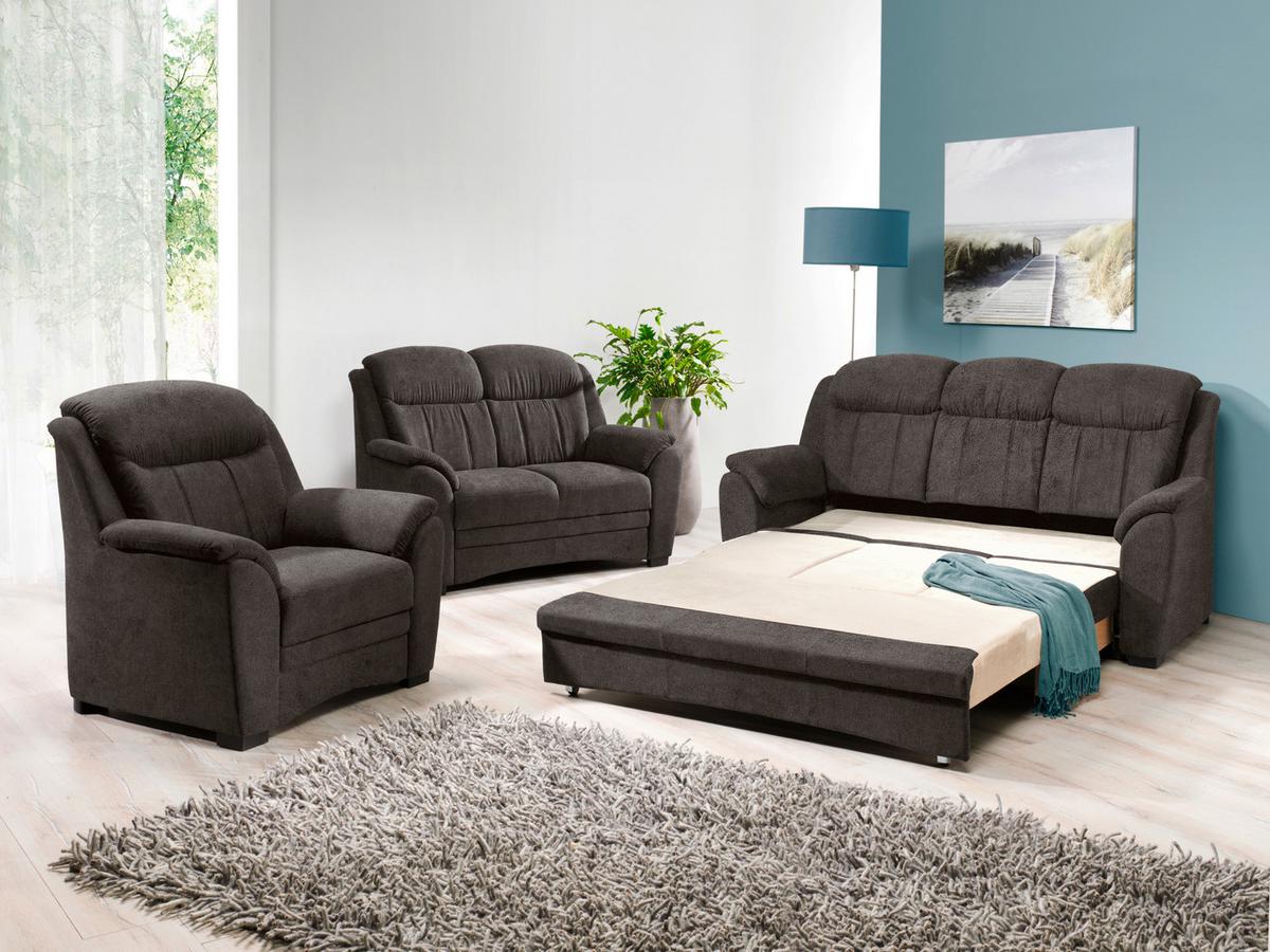 ROZKLADACIA POHOVKA BRUNO 2 V1 - sivohnedá/čierna, Konventionell, textil/plast (193/99/106cm)