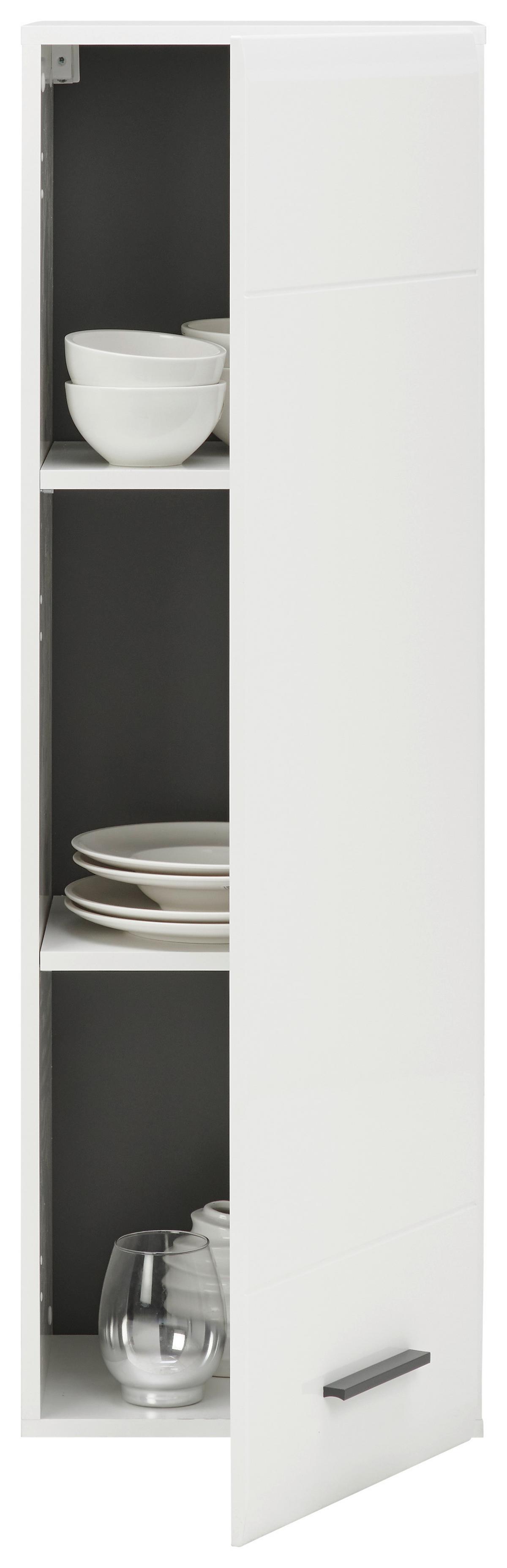 Hängevitrine Avanti Weiß, Anthrazit B: 40cm - Anthrazit/Weiß, MODERN, Holzwerkstoff (40/122/35cm) - Hom`in