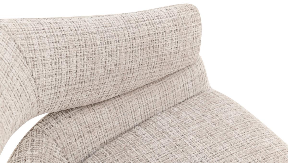 Armlehnstuhl Cleo Beige B: 58 cm - Beige, MODERN, Holz/Textil (58/85/62cm) - Livetastic